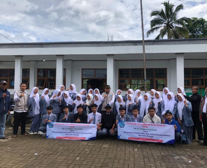 MAS Al-Hikmah Talegong melaksanaan PPM di dua desa sekaligus